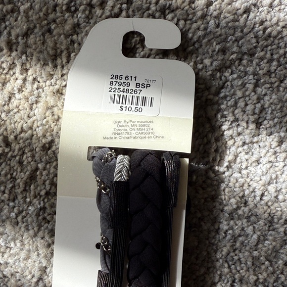 Black Floral Headband — Black & Grey - Picture 4 of 5